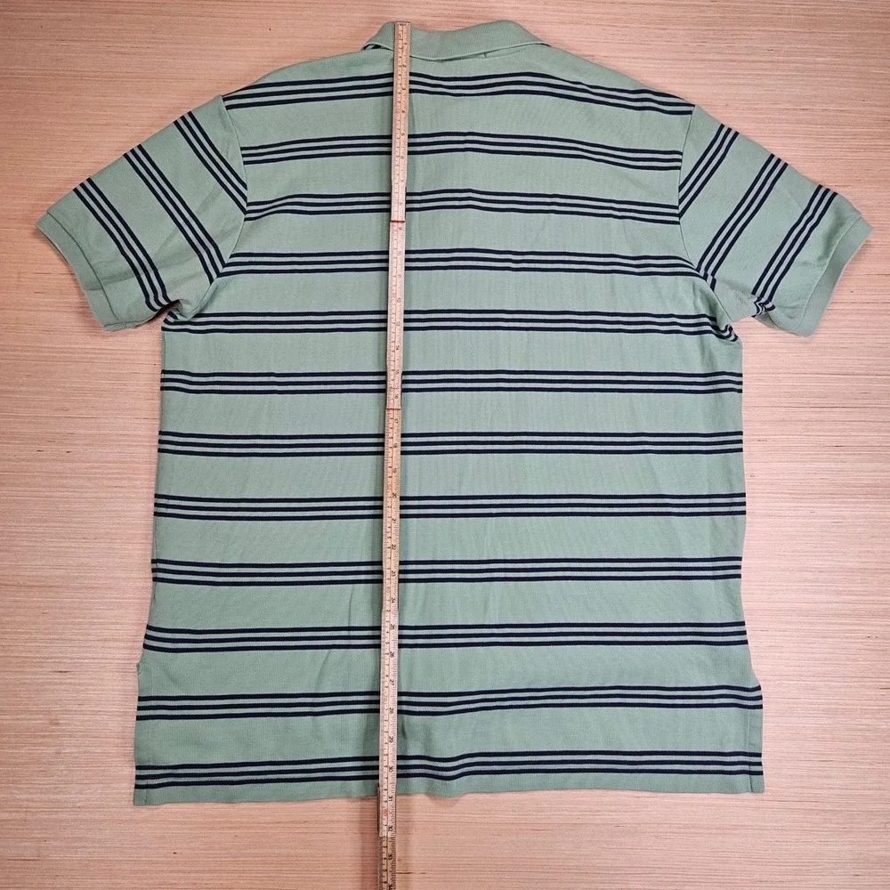 Polo Ralph Lauren Polo Mens XL Green Striped Short Sleeve Cotton Casual Shirt